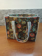 👜 Premium Quilted Tote Bag – Elegant Brown Floral Everyday Carry (18x18 Inch)